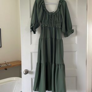 Olive green dress